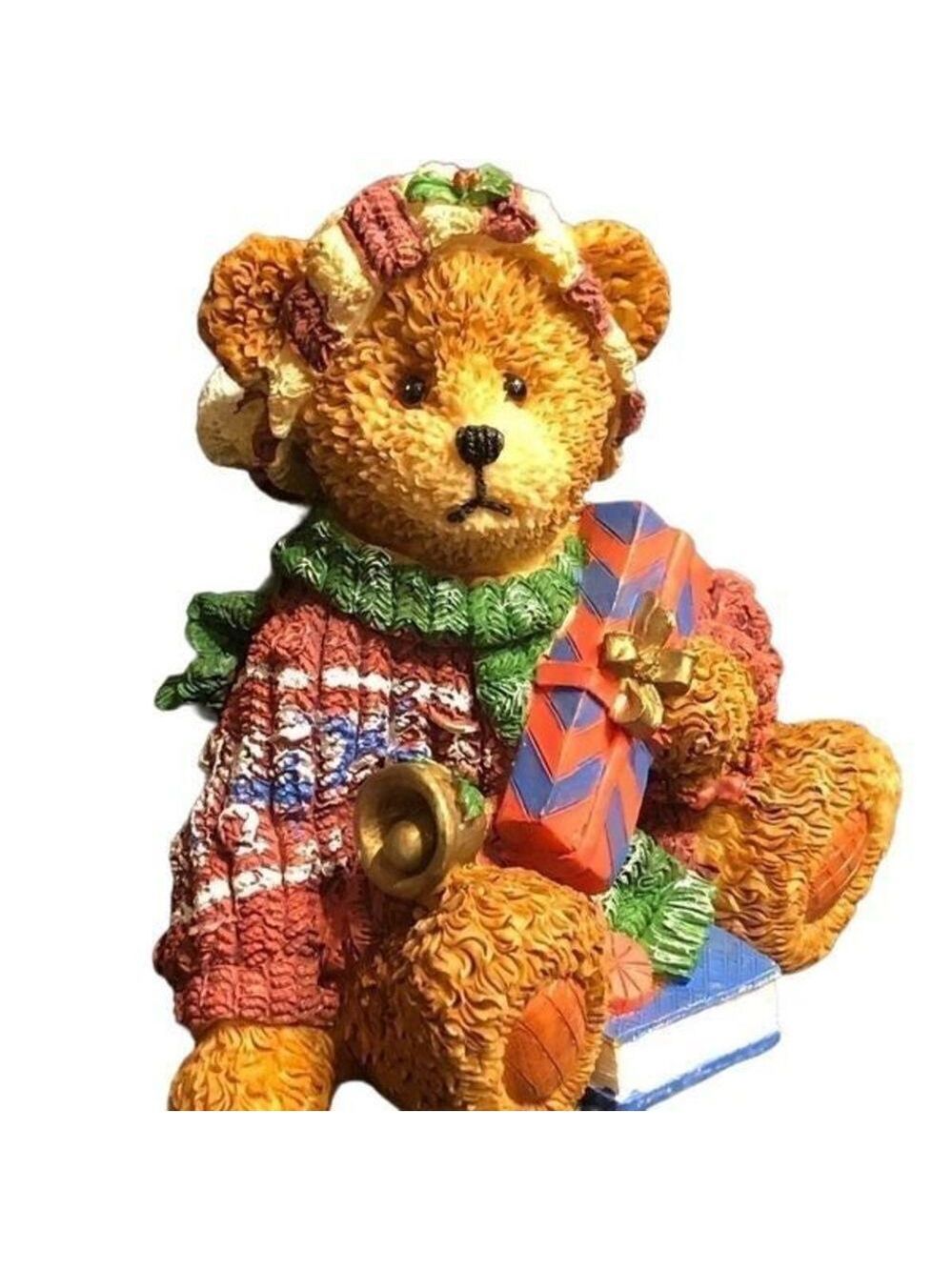 Christmas Santa Bear with gifts Figurine Ornament